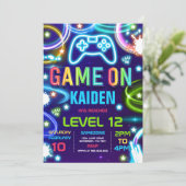 Video game game game Neon Game on Level on Level U Kaart (Staand voorkant)