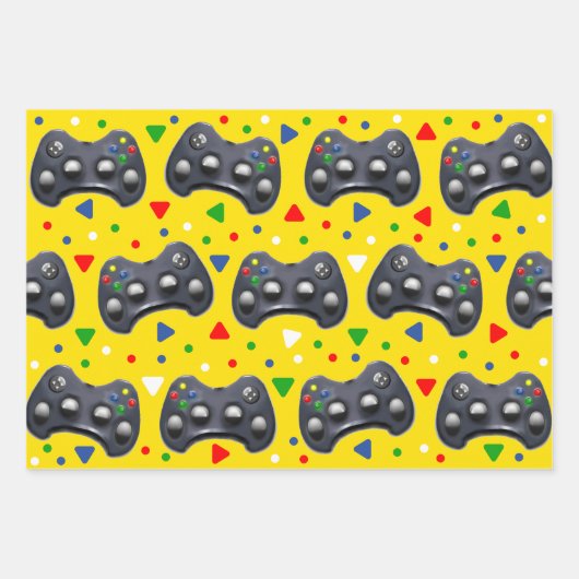 Video Game Gamer Gift Wrapping Paper Sheets (Voorkant 3)