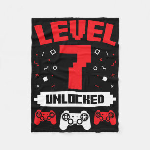 Video Game Gaming Verjaardag 7 jaar oude Gamer Gif Fleece Deken