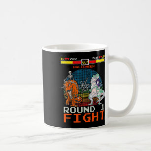 Video Game Halloween T-rex Skelet Mummie - Rond Koffiemok