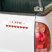 Video Game Heart Life Meter Bumpersticker (Op Truck)