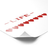 Video Game Heart Life Meter Foto Afdruk (Hoek)