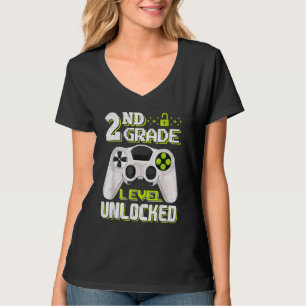 Video Game Level Ontluikt Game Aan 2e Klas Rug T T-shirt