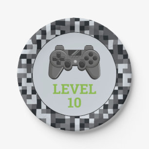 Video game Level Up Controller Birthday Party Papieren Bordje