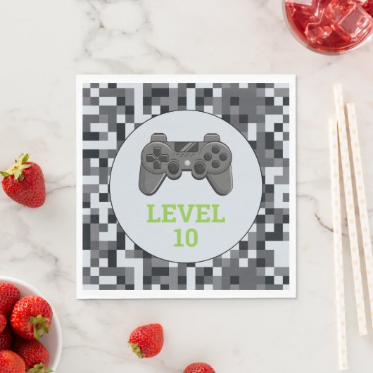 Video game Level Up Controller Birthday Party Servet (Insitu)
