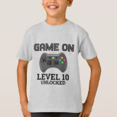 Video Game Level Up Controller Verjaardag Shirt (Voorkant)