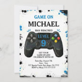 Video Game Level up Gamer Birthday Kaart (Voorkant)