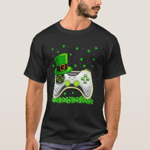 Video Game Lover Pet Shamrock Irish St Patrick S D T-shirt