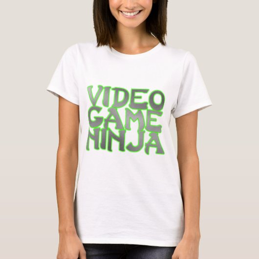 VIDEO GAME NINJA (groen) T-shirt (Voorkant)