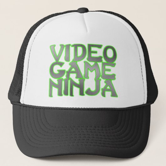 VIDEO GAME NINJA (groen) Trucker Pet (Voorkant)