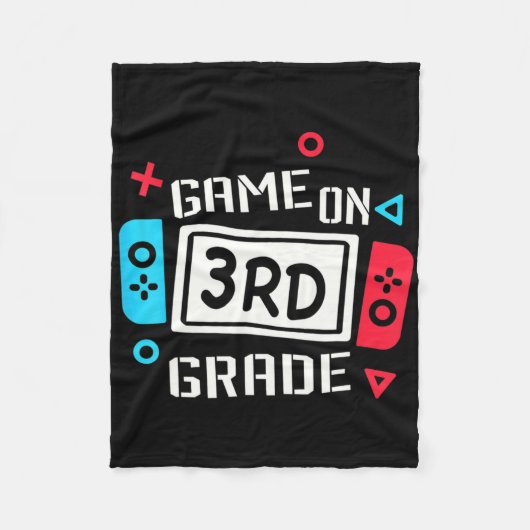 Video Game On 3rd Grade Cool Kids Team Third Byck  Fleece Deken (Voorkant)