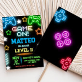 Vidéo Game Party Anniversaire Invitation