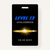 Video Game Party Blue Controller Favor Badge (Achterkant)