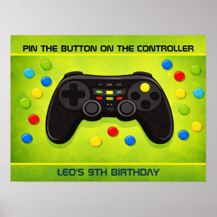 VIDEO GAME POSTER GAME voor verjaardagsfeestjes