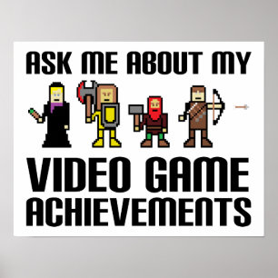Video Game Prestaties Grappige Poster