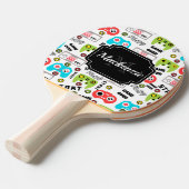 Video-game Retro Tafeltennisbatje (Voorkant Gekanteld)