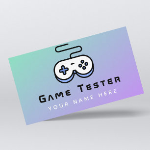 Video Game Tester Ontwikkelaar Gamer Modern Gradie Visitekaartje