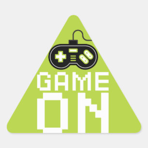 Video Game Truck Birthday Driehoek Sticker