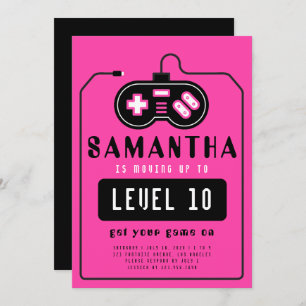 Video Game Truck Birthday Invitation Kaart