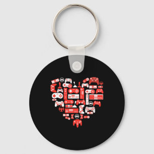 Video Game Valentijnsdag Shirt voor jongens Kinder Sleutelhanger