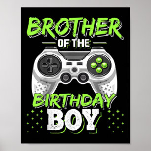 Video Game Verjaardag Broer Van De Jarige Poster
