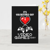 Video Gamehart Controller Valentijnsdag Kaart (Gele Bloem)