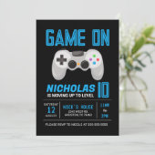 Video gameniveau omhoog gamer Birthday Kaart (Staand voorkant)