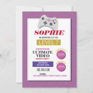 Video gamepartij roze vrachtwagens meisjes uitnodi kaart