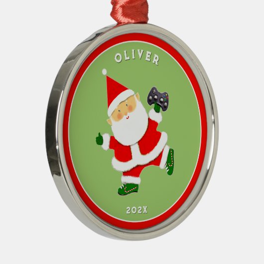 Video Gamer Collectible Metalen Ornament (Rechts)