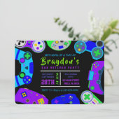 VIDEO GAMER GAMING Boys Bat Mitswa Verjaardagsfees Kaart (Staand voorkant)