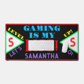 Vidéo Gamer Géométrique Noir Violet Rouge Monogram (Clavier et souris)