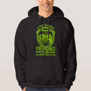 Video gamer Lover a Day zonder videospelletjes gra Hoodie