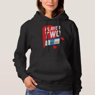 Video Gamer Player 2 Funny Gaming Matching Valenti Hoodie