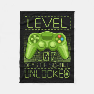 Video Gamer-student 100e dag 100 dagen school T Fleece Deken