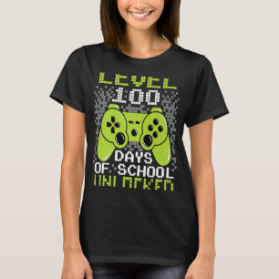 Video Gamer Student 100e dag leraar 100 dagen T-shirt