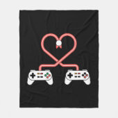 Video gamer-Valentijnsdag met controllers Fleece Deken (Voorkant)