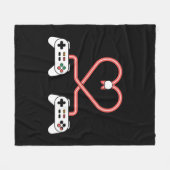 Video gamer-Valentijnsdag met controllers Fleece Deken (Voorkant (Horizontaal))