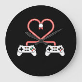Video gamer-Valentijnsdag met controllers Grote Klok (Voorkant)