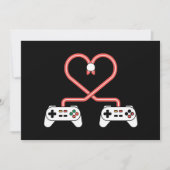 Video-gamer Valentijnsdag met controllers hart  Feestdagenkaart (Voorkant)