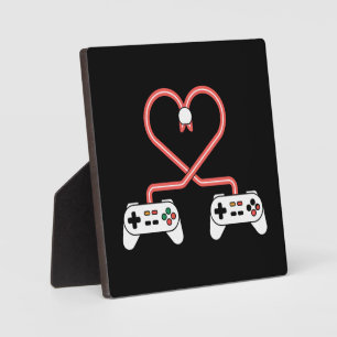 Video-gamer Valentijnsdag met controllers hart Fotoplaat