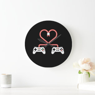 Video-gamer Valentijnsdag met controllers hart Grote Klok