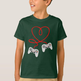 Video gamer-Valentijnsdag met controllers T-shirt
