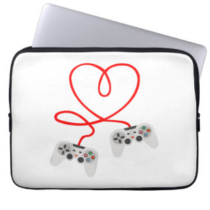Video gamer Valentijnsdag T-shirt met controller Laptop Sleeve
