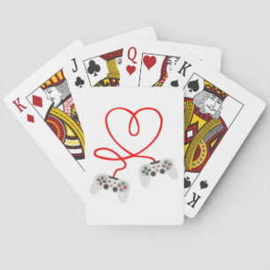 Video gamer Valentijnsdag T-shirt met controller Pokerkaarten