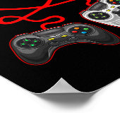 Video Gamer Valentines Day With Controllers Heart  Poster (Hoek)