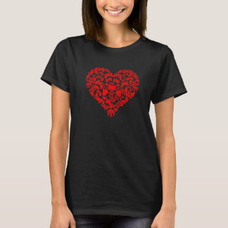 Video Gamers Gaming Heart Game Controllers Valenti T-shirt