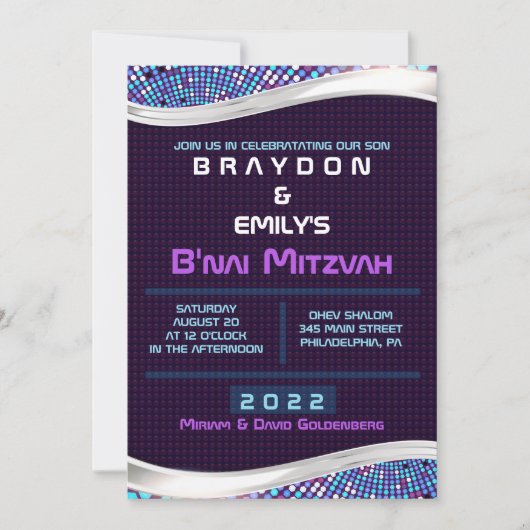 VIDEO GAMES B'nai Mitzvah Uitnodiging (Voorkant)