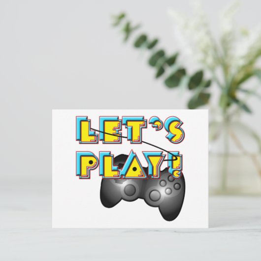Video Games Day - Let's Play! Briefkaart (Staand voorkant)