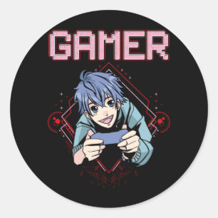 Video Games Kind Anime Cool Console Gaming Ronde Sticker