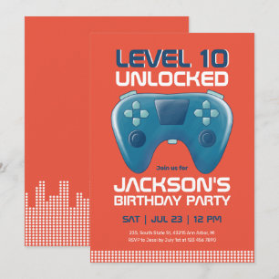 Video Games Level Unlocked Gamer Boy Birthday Kaart